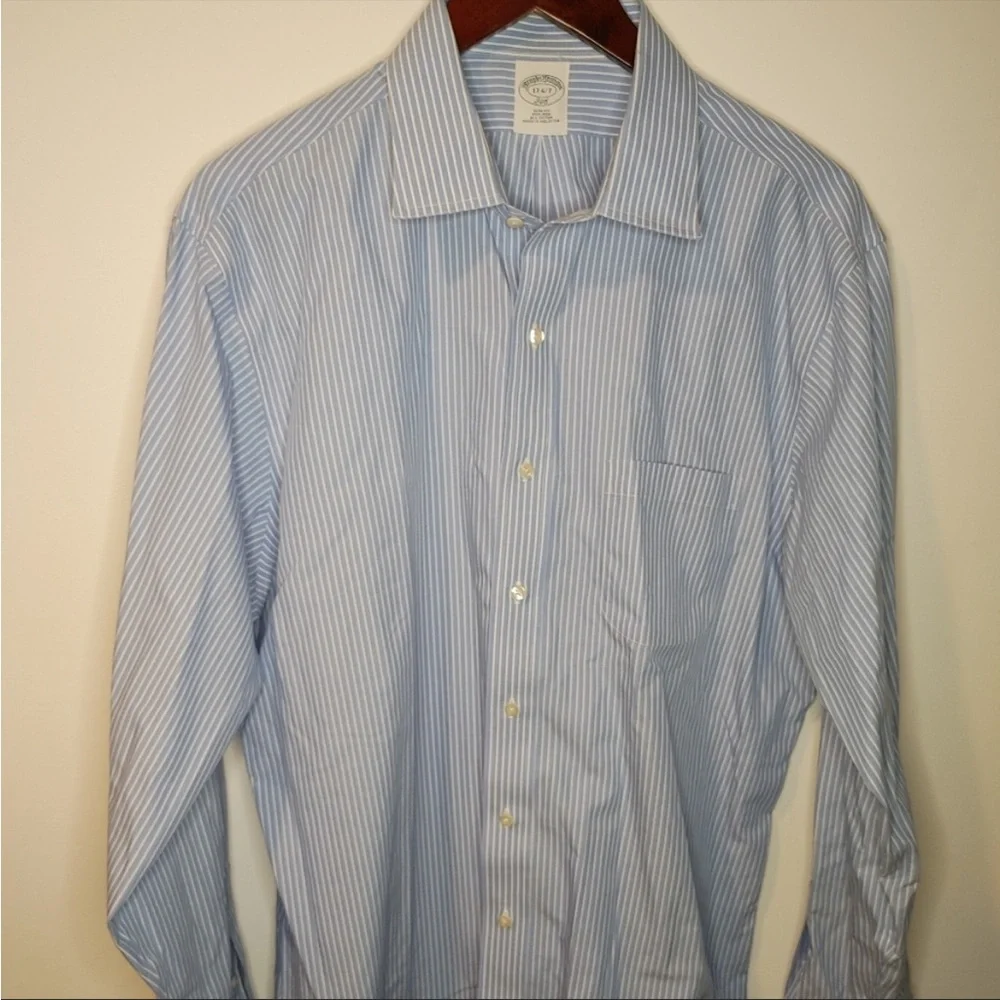 Brooks Brothers button down dress shirt, size 17-6/7 Slim Fit - Picture 1 of 3